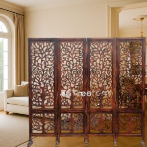 Wooden Room Partition/Screen/Room Divider (4 Panel 6 Feet with Stands)