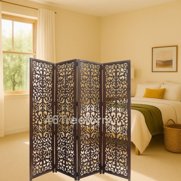 Wooden Room Partition/Screen/Room (4 Panel) 46Treeform - Image 2