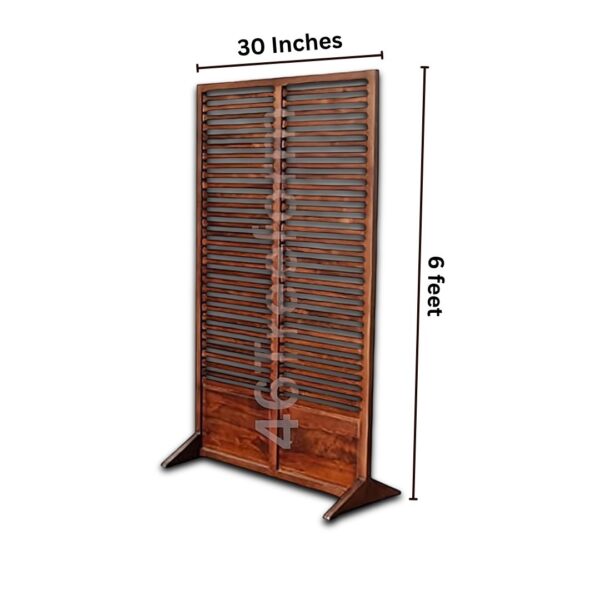 Wooden Room Partition/Screen/Room Divider for Living Room (30 Inches Wide) - Image 6
