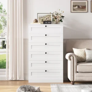 51.6" H Freestanding 6 Drawer Dresser – Tall and Spacious Storage Solution