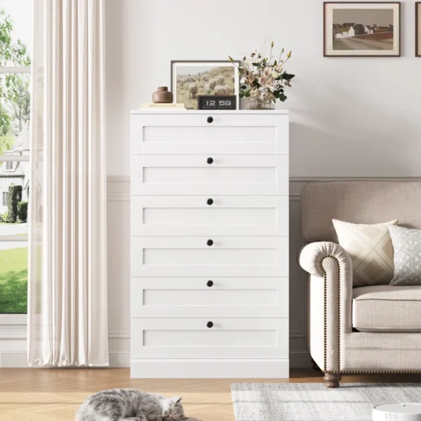 51.6" H Freestanding 6 Drawer Dresser – Tall and Spacious Storage Solution