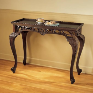 Wooden Carved Console Table in Solid Mango Wood with for Living Room, Hallway, Entryway, Office
