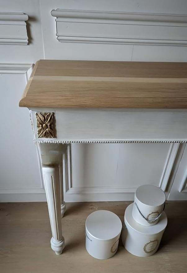 Wooden Carved Console Table in Solid Mango Wood with Antique Distress Finish – 48" for Living Room, Hallway, Entryway, Office - Image 3