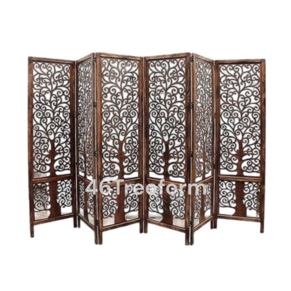 Wooden Room Partition/Screen/Room Divider (6 Panel) - Image 4