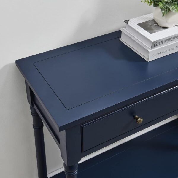 Console Entry Table with 2 Drawers – Narrow Accent Table with Storage Shelf - Image 6
