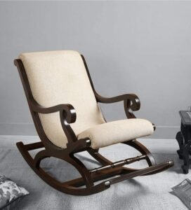 Wooden Rocking Chair/Relax Chair with Cushion Comfort for Adults for Reading/Relaxing for Home