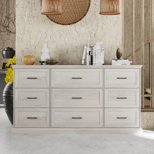 71'' W 9-Drawer Elegant Dresser & Chest & Sideboard – Stylish Multi-Functional Storage Solution - Image 2