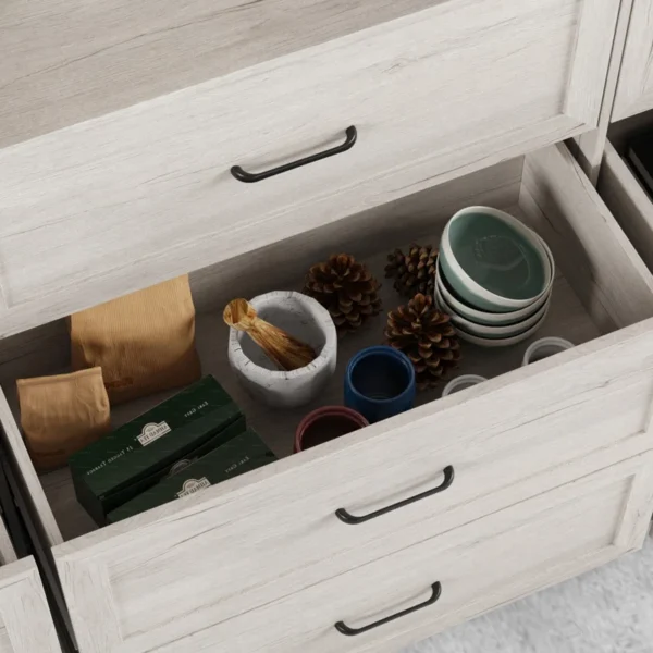 71'' W 9-Drawer Elegant Dresser & Chest & Sideboard – Stylish Multi-Functional Storage Solution - Image 5