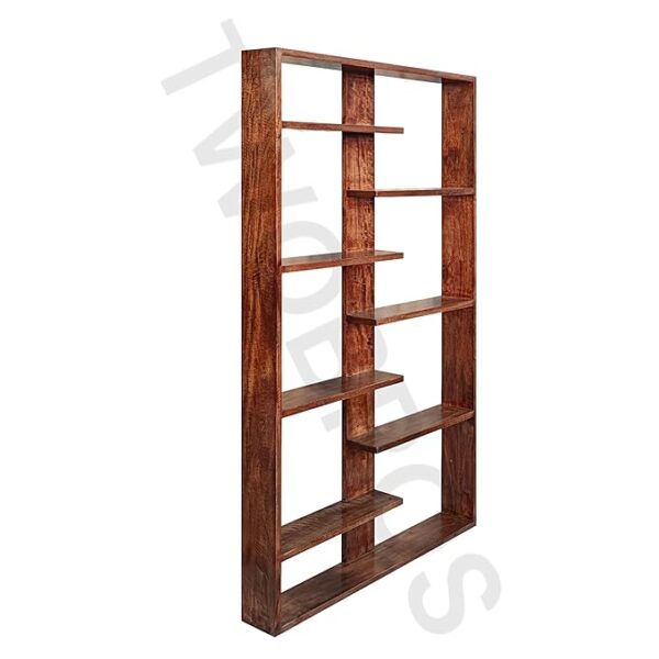 Wooden Room Divider with Multiple Storage Shelves – Self-Standing Partition for Hall, Kitchen, and Home Office - Image 6