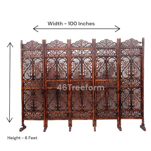 Handcrafted Wooden Partition | Elegant Room Dividers - Image 4