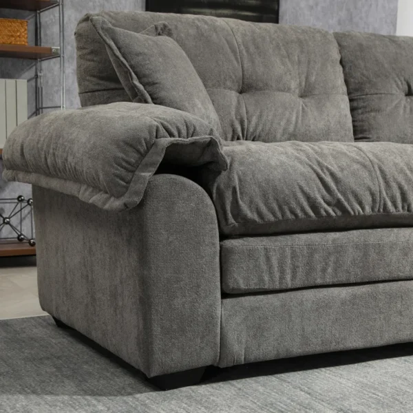 Modern Sofa Loveseat with 2 Throw Pillows – Comfortable and Stylish Living Room Furniture - Image 3