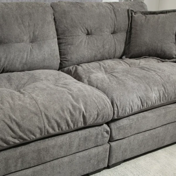 Modern Sofa Loveseat with 2 Throw Pillows – Comfortable and Stylish Living Room Furniture - Image 6