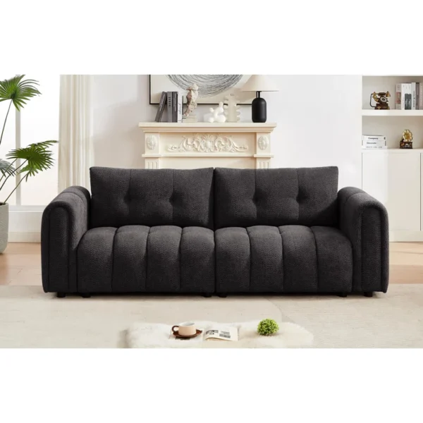Buy Round Arm Upholstered Sofa – Luxurious & Comfortable Sofa for Living Rooms