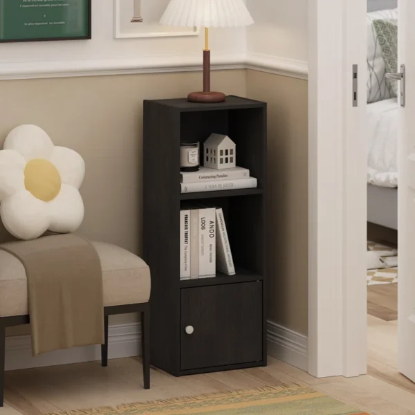 "Aagam Storage Bookcase – Stylish 2-Shelf Wooden Book Rack