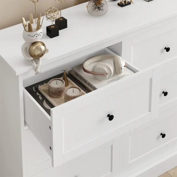 Alffi 6 Drawer 42.51" W Double Dresser – Modern Wood Storage Solution for Your Home - Image 3