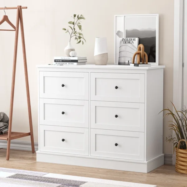 Alffi 6 Drawer 42.51" W Double Dresser – Modern Wood Storage Solution for Your Home - Image 5