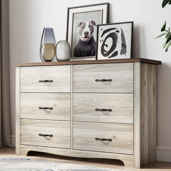 Antasek 47.2'' W 6-Drawer Dresser – Stylish and Practical Storage Solution - Image 4
