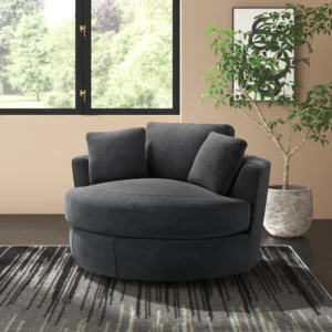 Ardian 54" Wide Swivel Barrel Chair and a Half | Comfortable & Stylish Accent Chair