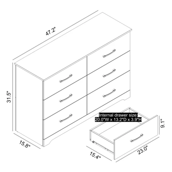 Arkia 47.0'' W 6-Drawer Dresser – Stylish Storage Solution for Modern Homes - Image 4