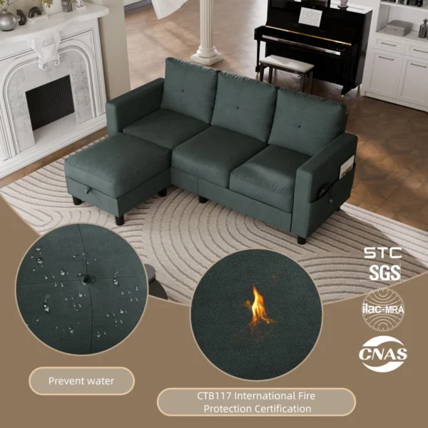 Buy Upholstered Sofa Chaise – Stylish, Comfortable & Perfect for Relaxation - Image 4