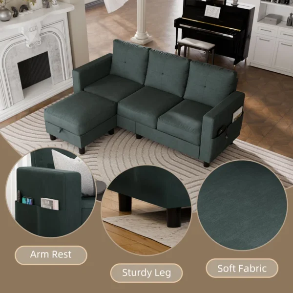 Buy Upholstered Sofa Chaise – Stylish, Comfortable & Perfect for Relaxation - Image 5