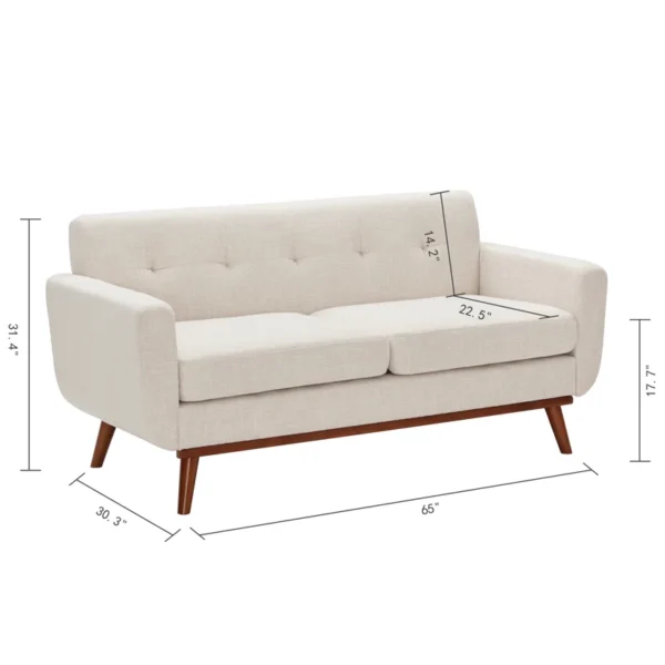 Buy Square Arm Loveseat – Modern, Comfortable & Stylish Sofa for Your Home - Image 4