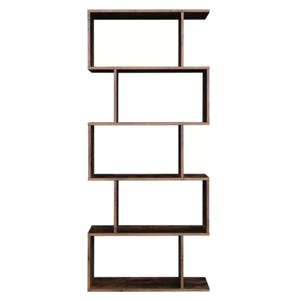 New Geometric Bookcase – Modern 5-Shelf Wooden Book Rack for Home & Office - Image 7