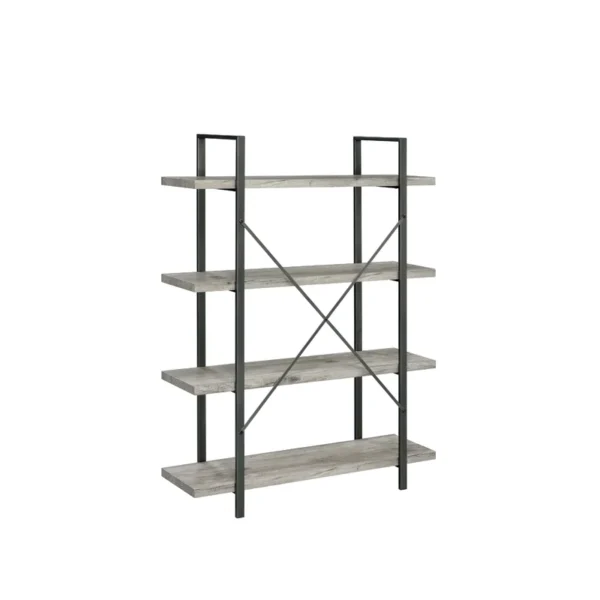 Cole Etagere Bookcase with Metal Frame - Image 2