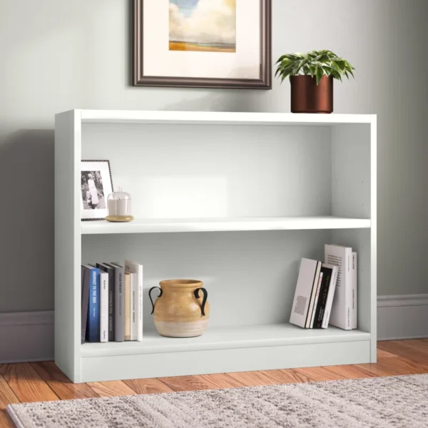 Doyno Small 2-Shelf Bookcase – Compact Storage & Display Bookshelf for Home Office, Living Room, and Bedroom