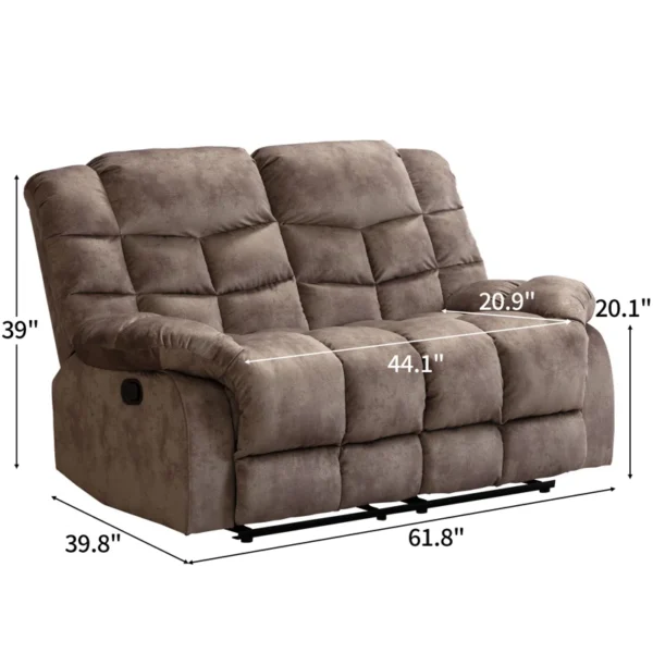 Buy Reclining Loveseat Sofa – Comfortable & Stylish Dual Recliner Seating for Your Home - Image 2