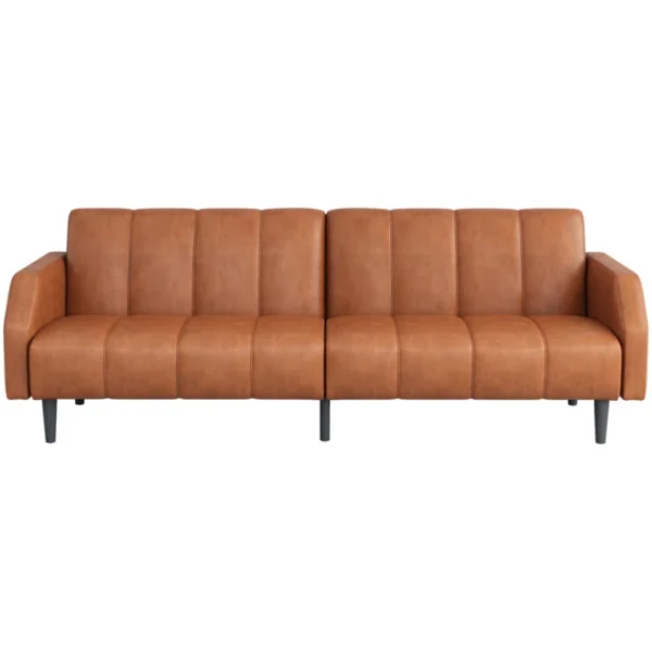 Buy Fabry 77.56" Faux Leather Convertible Sofa – Modern, Comfortable & Space-Saving - Image 4