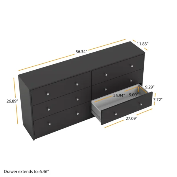 Guilford 56.34'' W 6-Drawer Dresser – Spacious and Elegant Storage Solution - Image 5