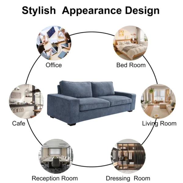 Sofa Square Arm Upholstered Sofa – Stylish and Comfortable Living Room Furniture - Image 7
