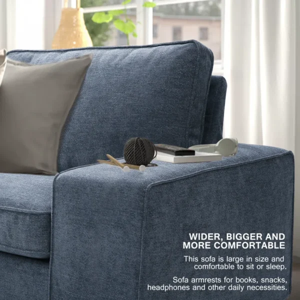 Sofa Square Arm Upholstered Sofa – Stylish and Comfortable Living Room Furniture - Image 4