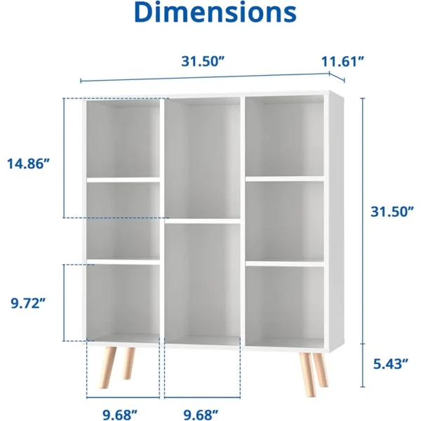 Johntavius 32" W x 37" H Bookcase with 8 Cubes – Modern Storage Solution for Home & Office - Image 3