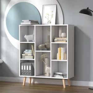 Johntavius 32" W x 37" H Bookcase with 8 Cubes – Modern Storage Solution for Home & Office