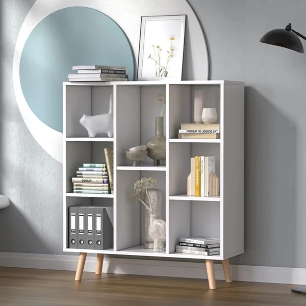 Johntavius 32" W x 37" H Bookcase with 8 Cubes – Modern Storage Solution for Home & Office