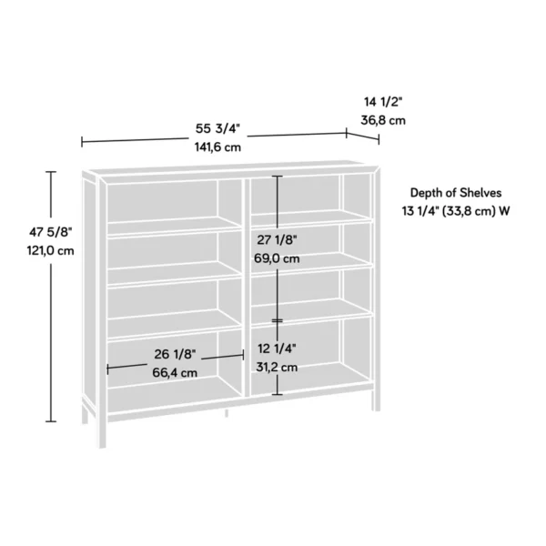 Josiah Bookcase – Stylish 8-Shelf Wooden Book Rack for Home & Office Storage - Image 4