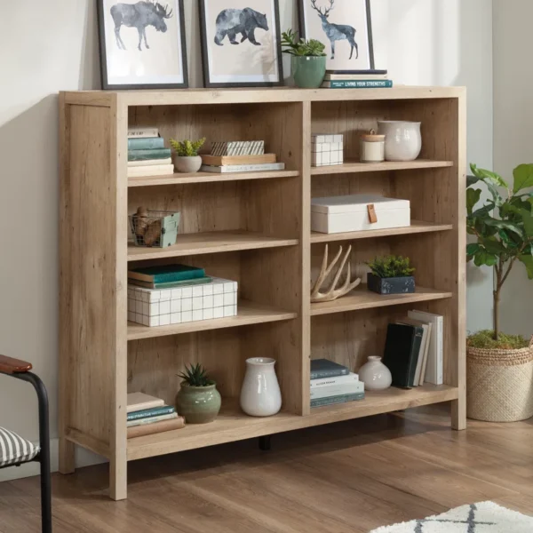 Josiah Bookcase – Stylish 8-Shelf Wooden Book Rack for Home & Office Storage