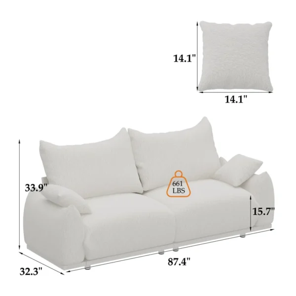 Buy Luxurious 2-Seater Sofa – Stylish & Comfortable Modern Sofa for Your Living Room - Image 6