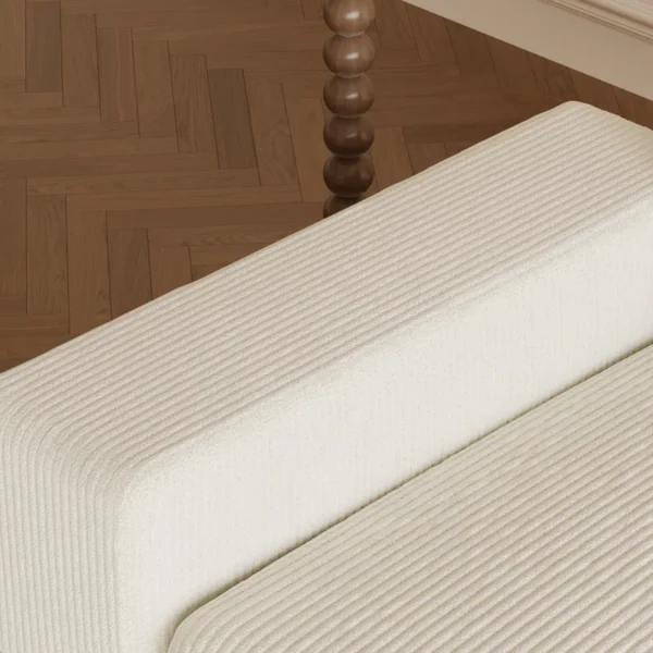 Buy Modern Modular Sectional Sofa with Corduroy Upholstery – 3-Seat Design, Detachable Cushions & Plush Pillows - Image 6