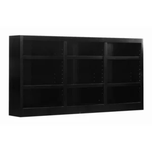 Orient Triple Wide Wood Bookcase, Durable Storage bookcase for Home & Office