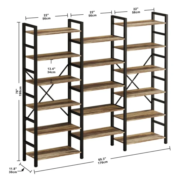 Pieters Etagere Bookcase – Stylish Wooden Display and Storage Shelf - Image 4