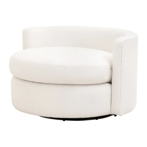 Upholstered Swivel Barrel Chair | Stylish & Comfortable Swivel Accent Chair for Living Room or Bedroom - Image 2