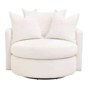 Upholstered Swivel Barrel Chair | Stylish & Comfortable Swivel Accent Chair for Living Room or Bedroom