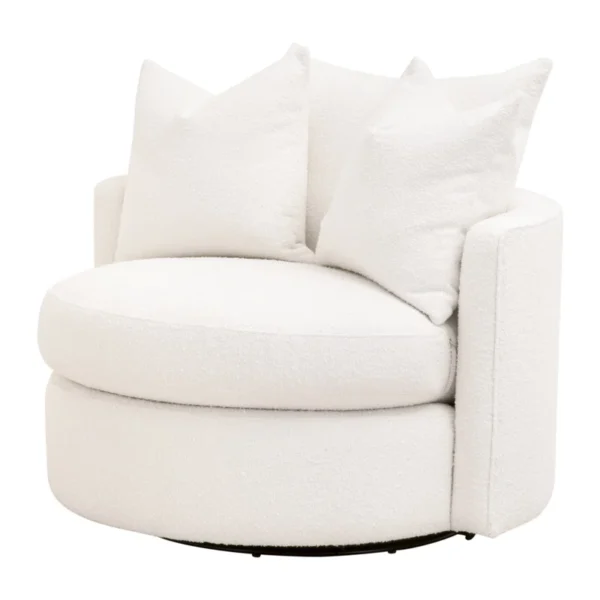 Upholstered Swivel Barrel Chair | Stylish & Comfortable Swivel Accent Chair for Living Room or Bedroom - Image 5