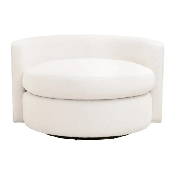 Upholstered Swivel Barrel Chair | Stylish & Comfortable Swivel Accent Chair for Living Room or Bedroom - Image 6
