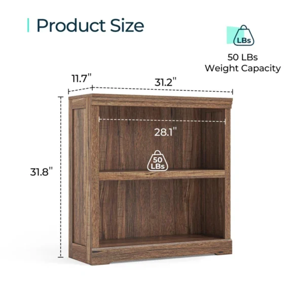 Severus Bookcase – Stylish 5-Shelf Wooden Book Rack for Home - Image 3