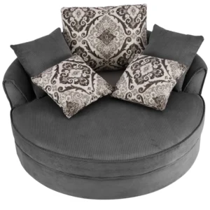 Upholstered Swivel Barrel Chair | Comfortable & Stylish Accent Chair for Living Room or Bedroom