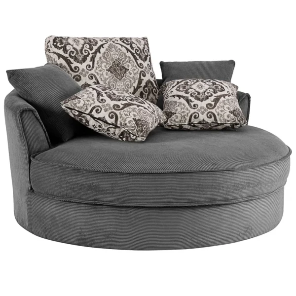 Upholstered Swivel Barrel Chair | Comfortable & Stylish Accent Chair for Living Room or Bedroom - Image 3